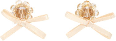 Náušnice Simone Rocha Simone Rocha Petite Bow Daisy Stud Earrings Béžová | ERG552 0903, 0