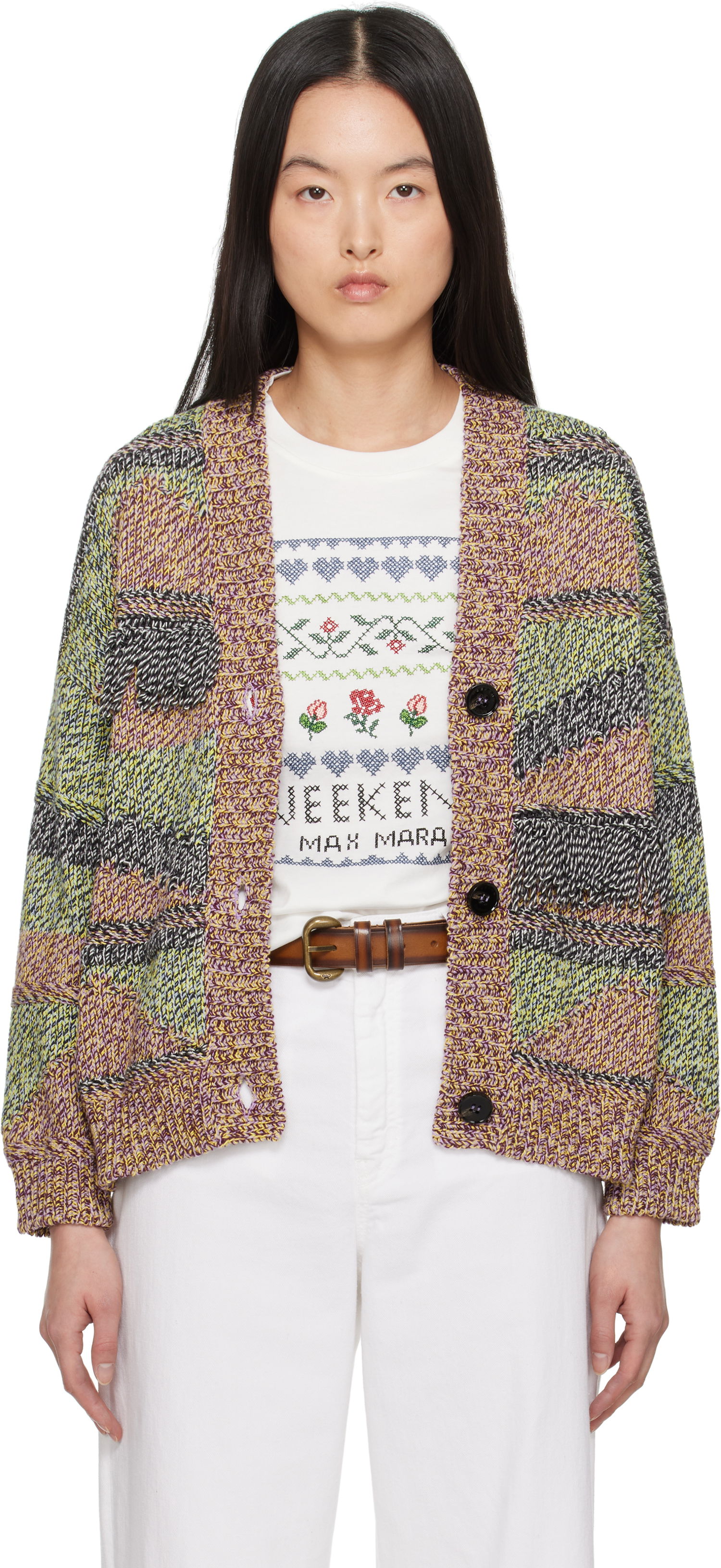 Sveter Max Mara Weekend Max Mara Bric Knit Cardigan Rôznofarebný | 2515341021600, 0