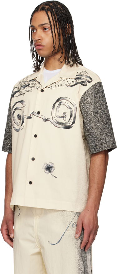 Košeľa Jean Paul Gaultier Jean Paul Gaultier 'The Multi-Tattoo' Print Bowling Shirt Béžová | 25/34-U-CH098-D504-030030, 3