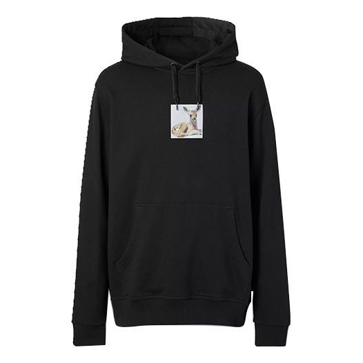 Mikina Burberry Printing Cotton Hoodie Čierna | 8022374-A1189