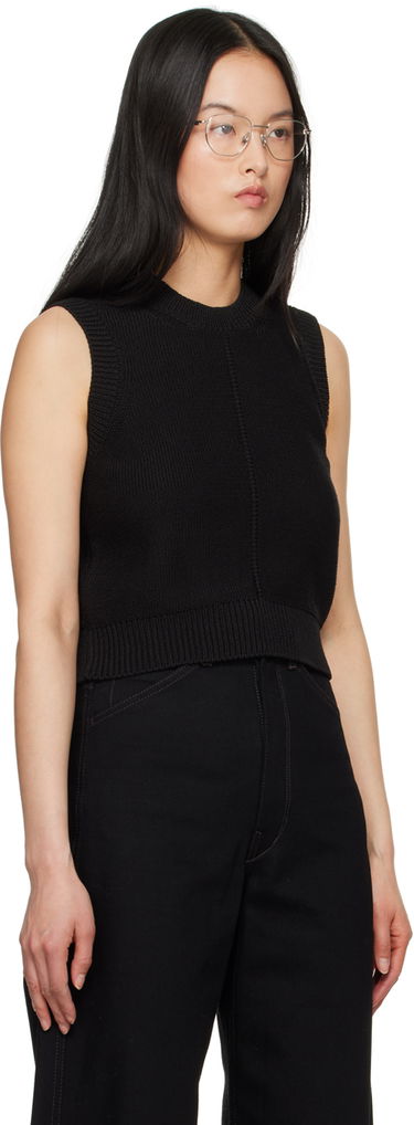 Sveter LEMAIRE Lemaire Cropped Knit Vest Čierna | TO1208 LK1022, 1