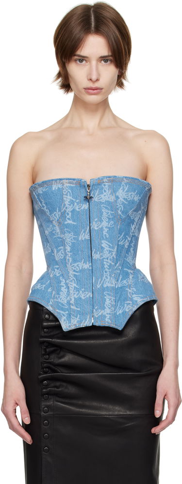 Tielko Vivienne Westwood Vivienne Westwood Cobrax Denim Corset Modrá | 15030040-W014I-, 0