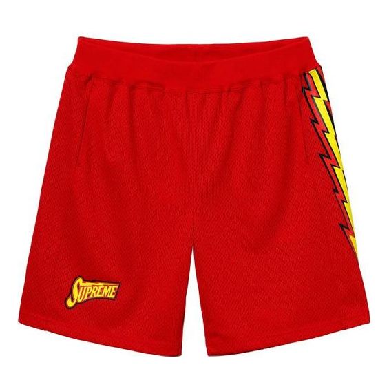 Šortky Supreme Supreme SS18 Bolt Basketball Shorts Červená | SUP-SS18-430