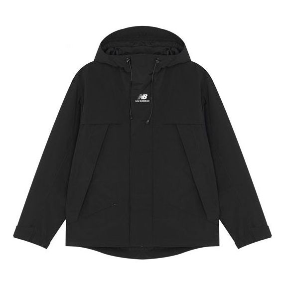 Vetrovka New Balance Embroidered Colorblock Hooded Jacket Čierna | 5AC14103-BK