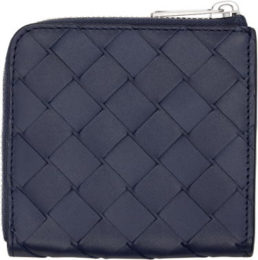Peňaženka Bottega Veneta Bottega Veneta Intrecciato Square Zip Wallet Navy | 817741VCPQ53262, 1