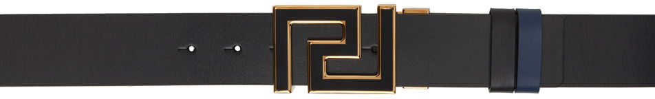 Opasok Versace Reversible Black & Navy Greca Belt Čierna | 1010435_1A04791, 0