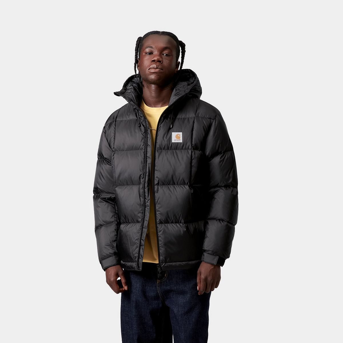 Prešívaná bunda Carhartt WIP Axton Hooded Puffer Jacket Čierna | A252060_9, 0