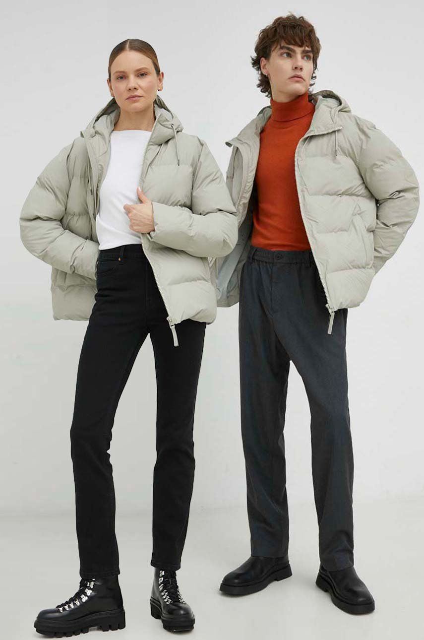 Prešívaná bunda Rains puffer jacket Šedá | 15060.8, 0