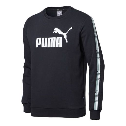 Sveter Puma Crew Neck Sweatshirt with Logo Print Čierna | 853354-01