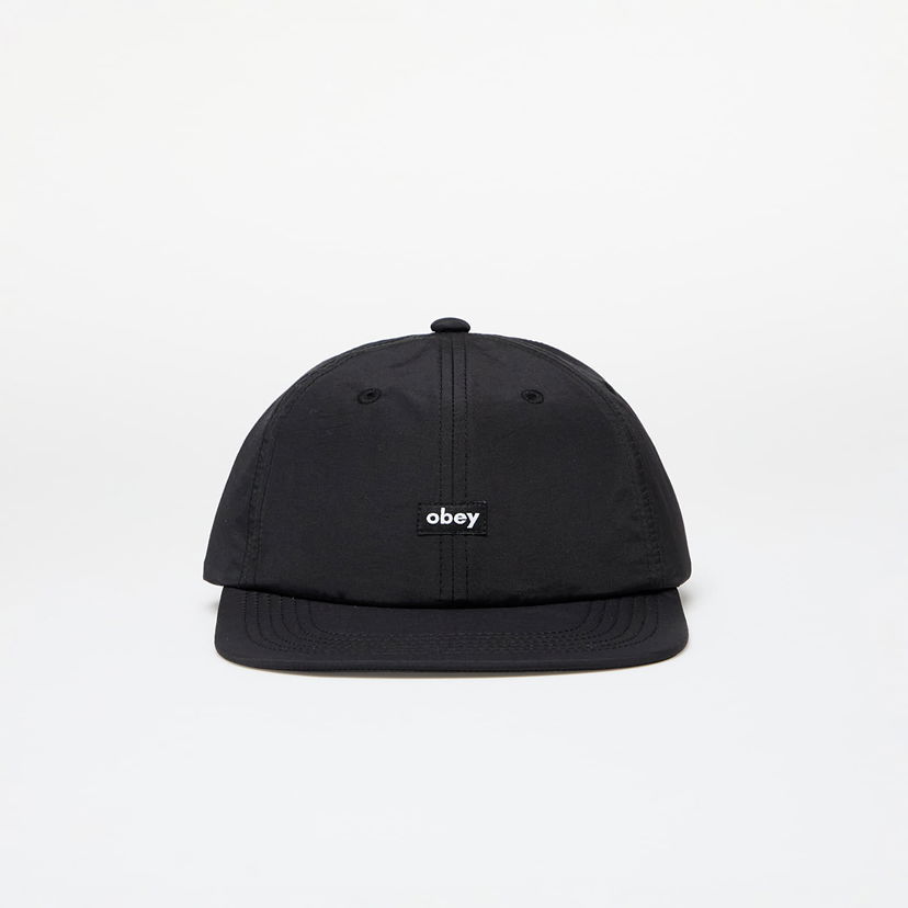 Šiltovka OBEY Lowercase Nylon 6 Panel Strapback Black Universal Čierna | 100580364-BLK