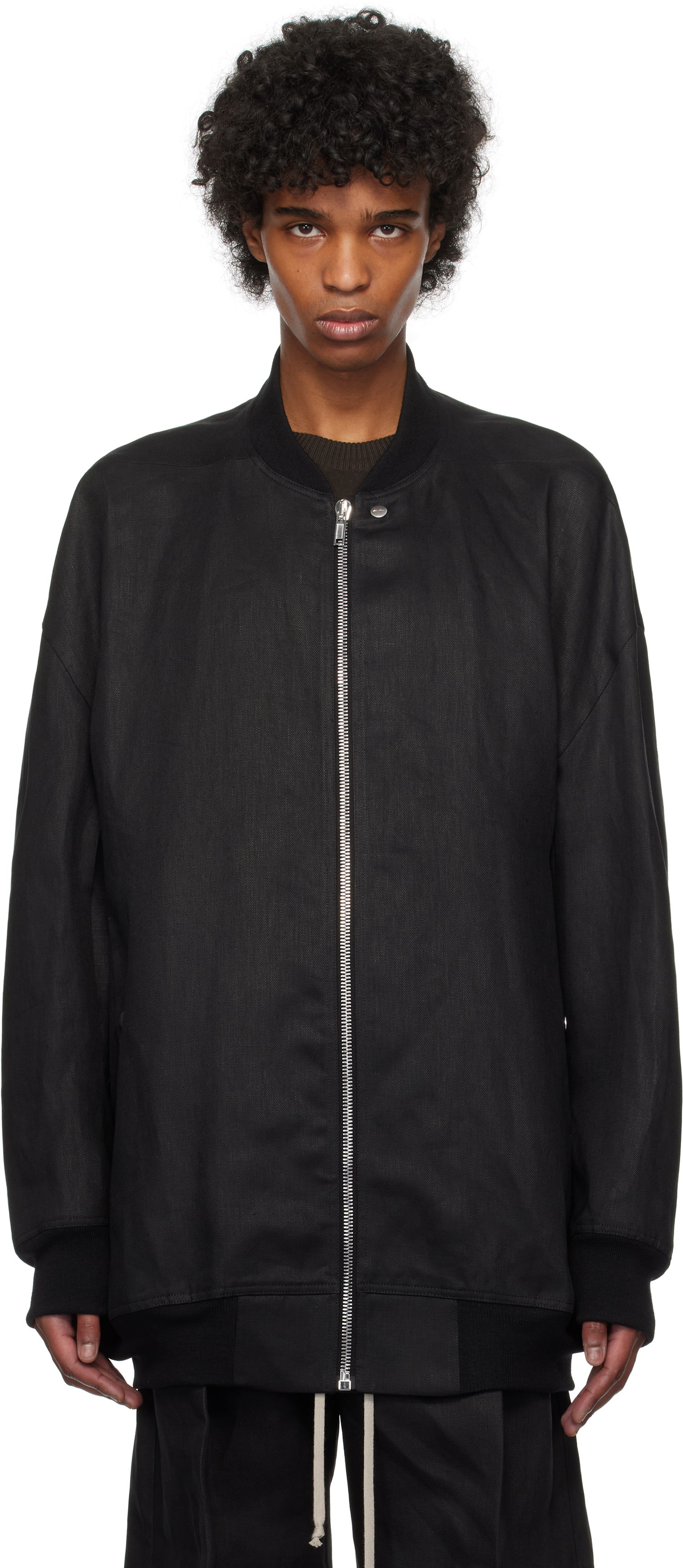 Bomber bunda Rick Owens Rick Owens Hollywood Jumbo Flight Bomber Jacket Čierna | RU01E5793 TWL, 0