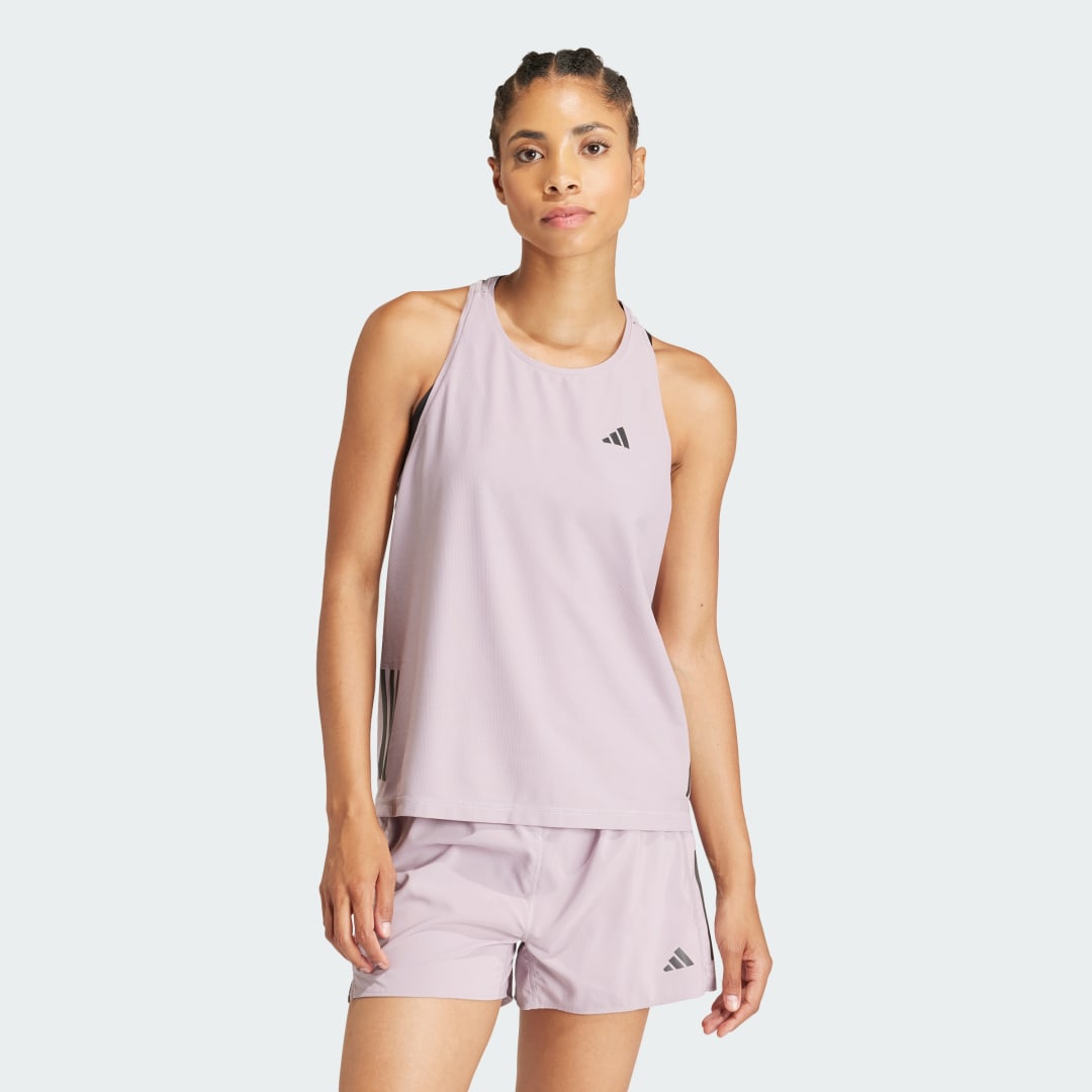 Tielko adidas Performance Own the Run Tank top Fialová | IN8313, 0