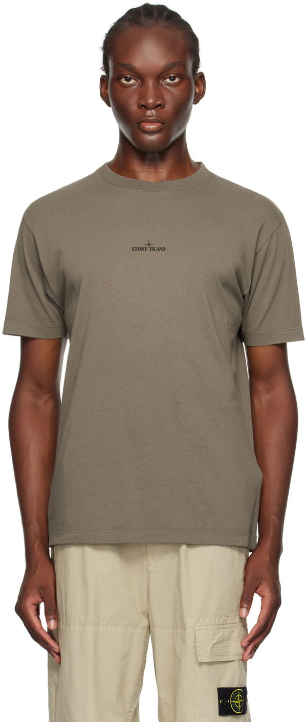 Tričko Stone Island Khaki Institutional Four T-Shirt Šedá | 81152NS81, 0