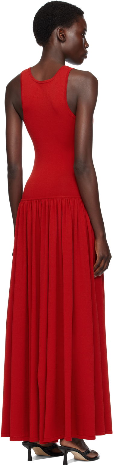 Šaty Loulou de Saison Loulou de Saison Jada Maxi Dress Červená | JADA, 2