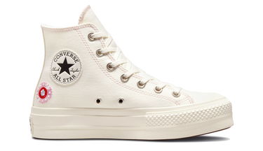 Tenisky a topánky Converse Chuck Taylor All Star Lift Platform Floral Embroidery Biela | A02198C, 1