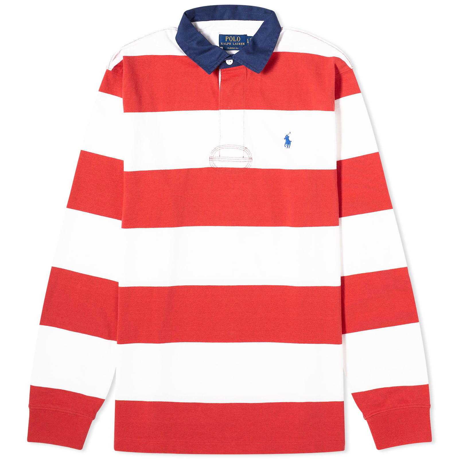 Block Stripe Rugby Polo Shirt