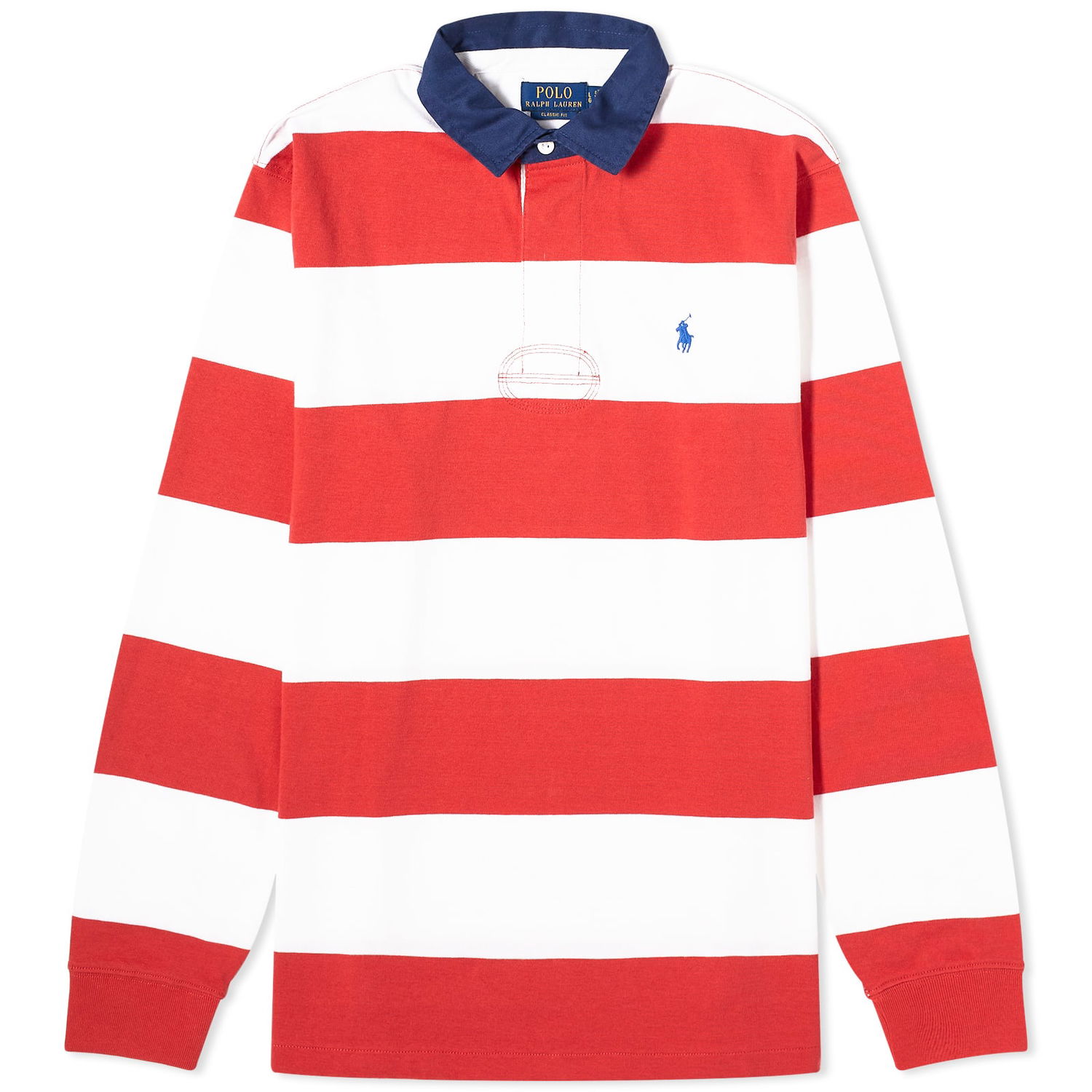 Polo tričko Polo by Ralph Lauren Block Stripe Rugby Polo Shirt Červená | 710926275003, 0
