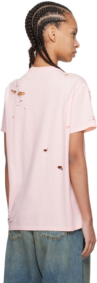 Tričko R13 R13 Printed Distressed T-Shirt Ružová | R13WK001-016YY, 2