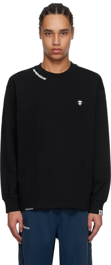 Mikina AAPE by A Bathing Ape AAPE by A Bathing Ape 'AAPE Now' Long Sleeve T-Shirt Čierna | AAPLTM1607XXNBKX, 0