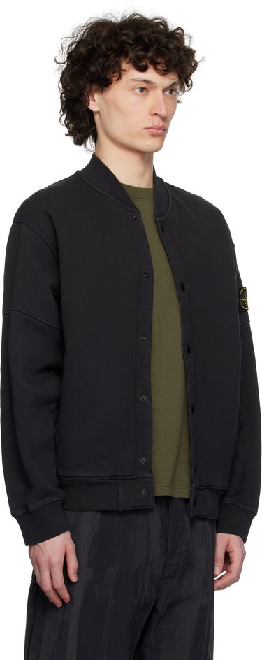 Bomber bunda Stone Island Stone Island Diagonal Fleece Old Effect Bomber Jacket Čierna | K1S15 6100034 S0045, 1