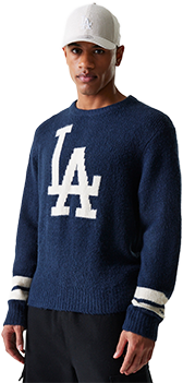 Mikina New Era MLB Los Angeles Dodgers Knit Sweatshirt Navy | 60684329-410, 0
