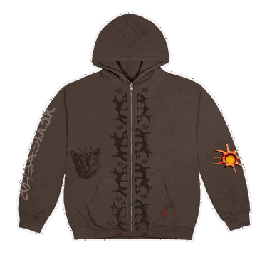 Mikina Cactus Jack by Travis Scott Reverse Dog Zip Up Hoodie Hnedá | CJJ1 HZ08 BROW, 0