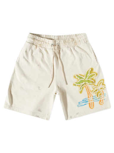 Šortky Palm Angels Neon Palm Sweat Short Béžová | PMCI010S23FLE0050384