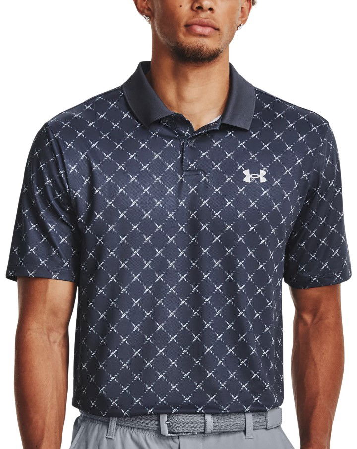 Polo tričko Under Armour Perf 3.0 Printed Polo Navy | 1377377-044, 0