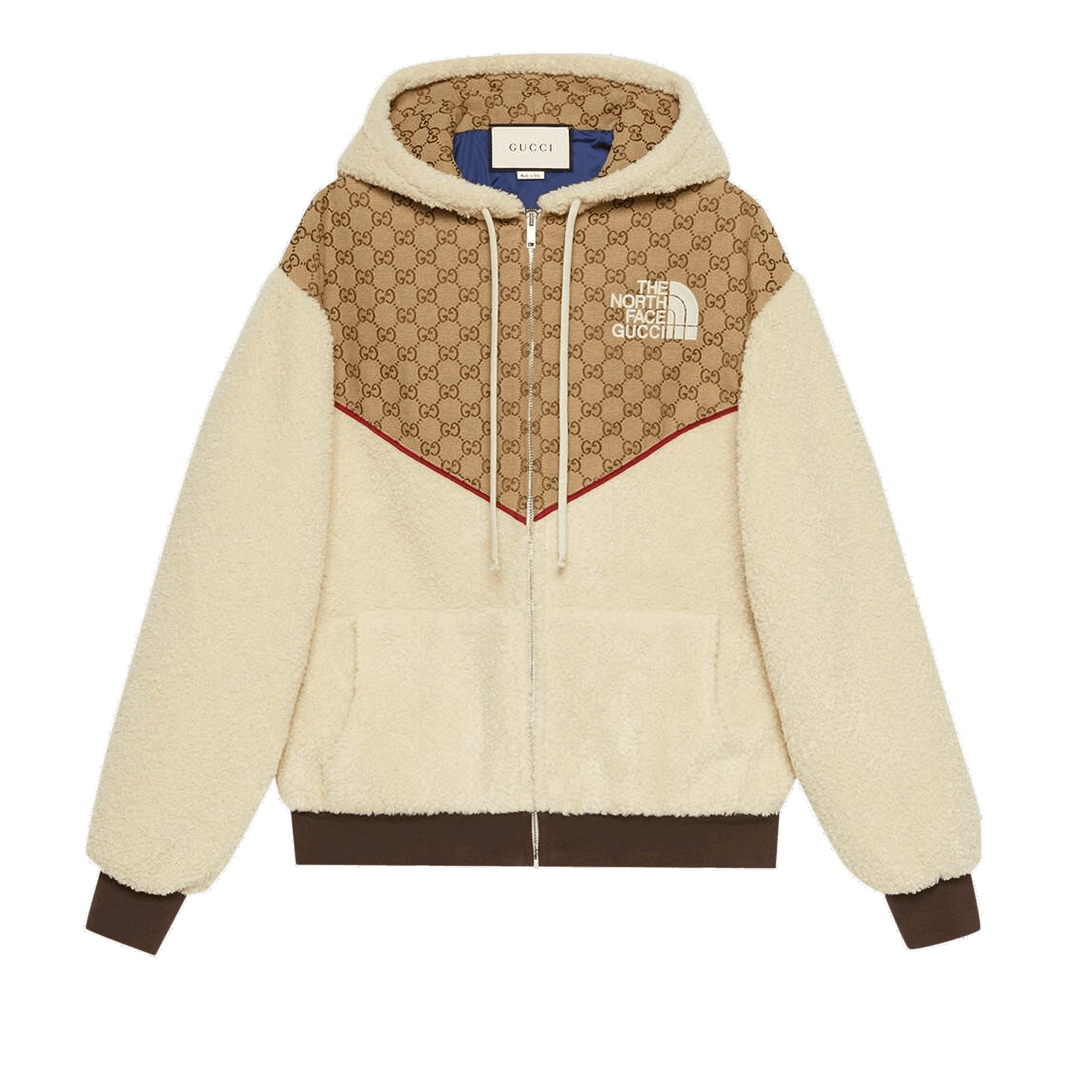 Mikina Gucci The North Face x GG Canvas Shearling Jacket Béžová | 644582 XJC3T 2102, 0