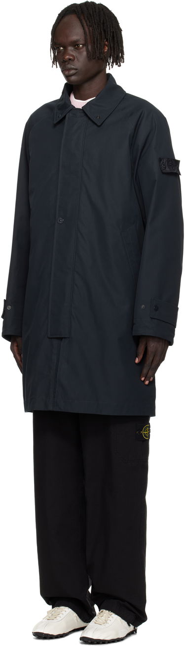 Kabáty Stone Island Weatherproof Cotton Canvas Long Coat Navy | K2S15 7100018 S00F1, 3
