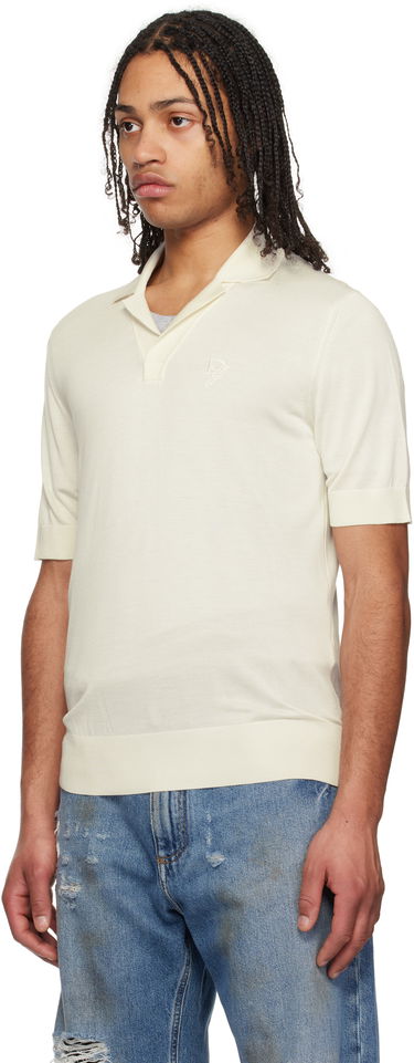 Polo tričko Dolce & Gabbana Dolce&Gabbana Silk Polo with Logo Embroidery Biela | GXZ09ZJBSK3, 3