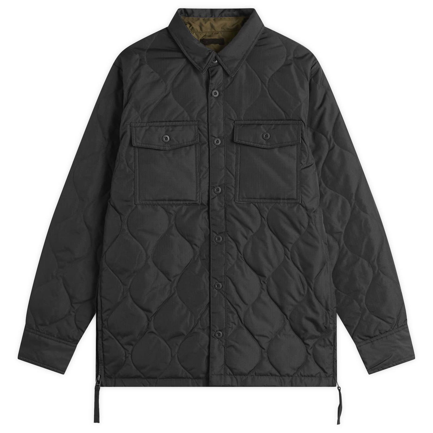 Bunda TAION Quilted Zip Over Shirt Čierna | TAION-109SHML-1-BLK, 1