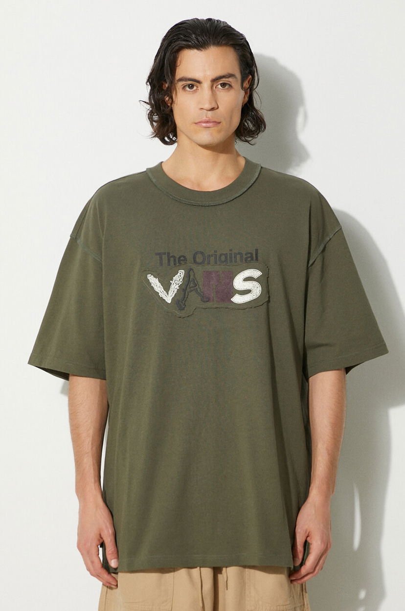 Tričko Vans Premium Classics LX Vans Clash Oversized Graphic T-Shirt Zelené | VN000HQ7KCZ1