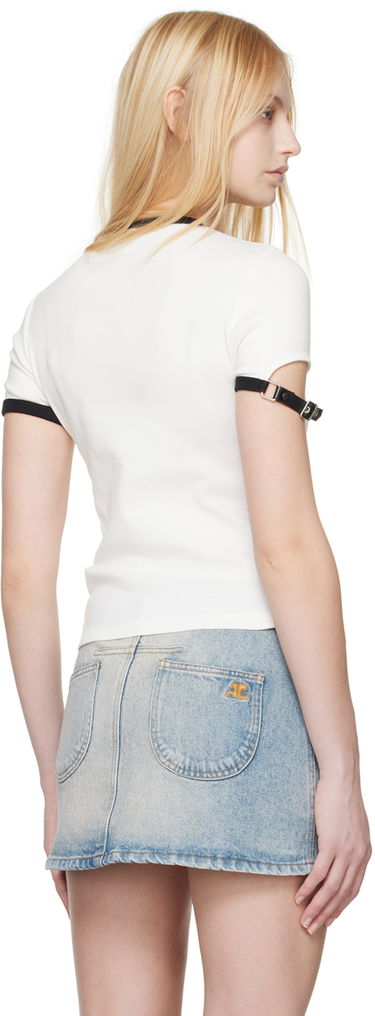 Tričko Courrèges Courrèges Buckle T-Shirt Biela | 124JTS117JS0070, 2