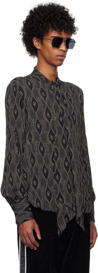 Košeľa Anna Sui Anna Sui Printed Tie-Neck Shirt Čierna | M1025B22, 1