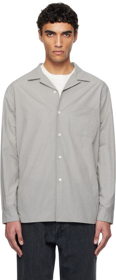 Košeľa NANAMICA nanamica Open Collar End-on-End Shirt Šedá | S25SG063U, 0
