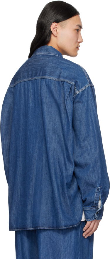Košeľa Maison MIHARA YASUHIRO Maison MIHARA YASUHIRO Cotton Tencel Long-Sleeve Denim Shirt Modrá | I12SH002, 2