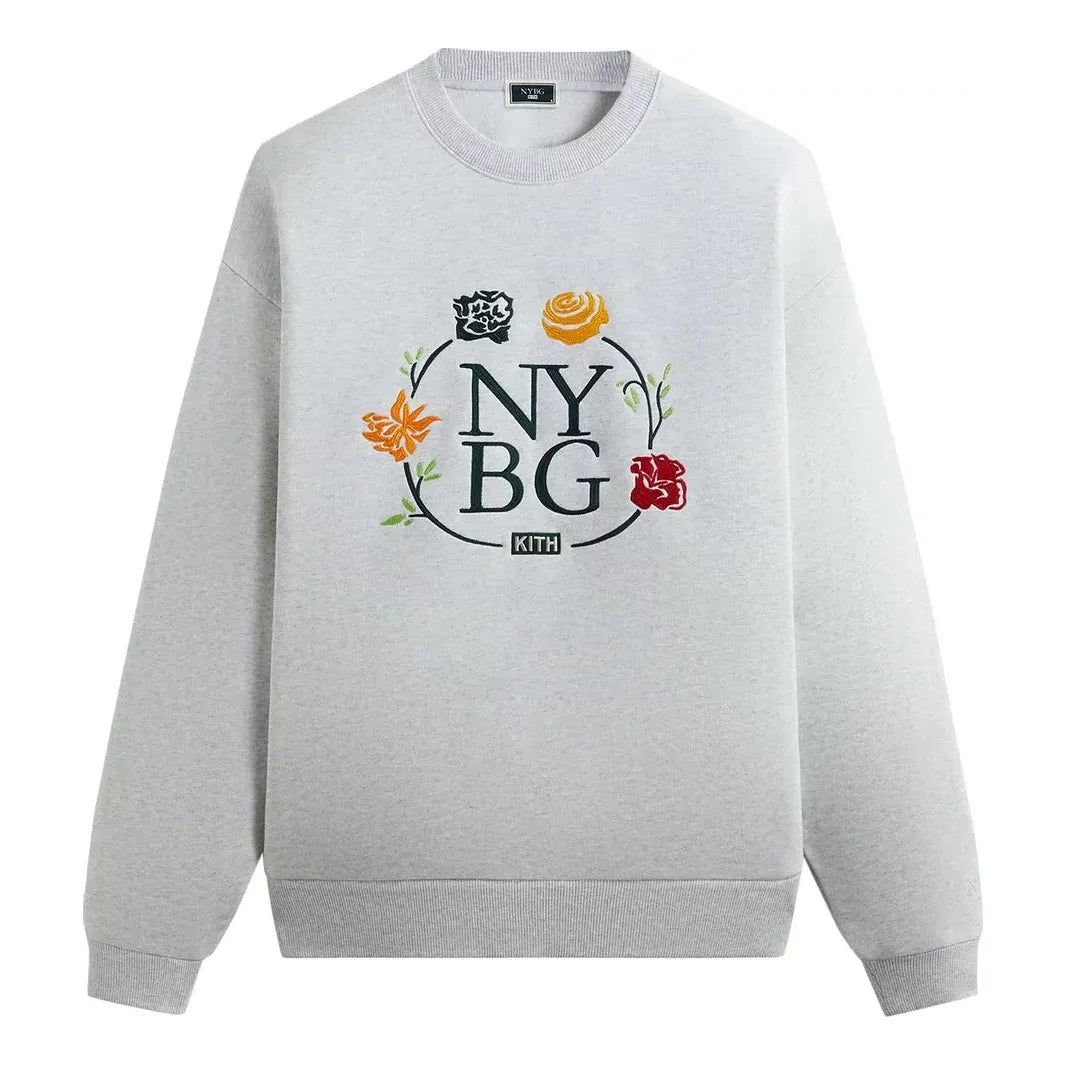 Sveter KITH KITH x New York Botanical Garden Logo Nelson Crewneck Šedá | KHM032117-002, 0