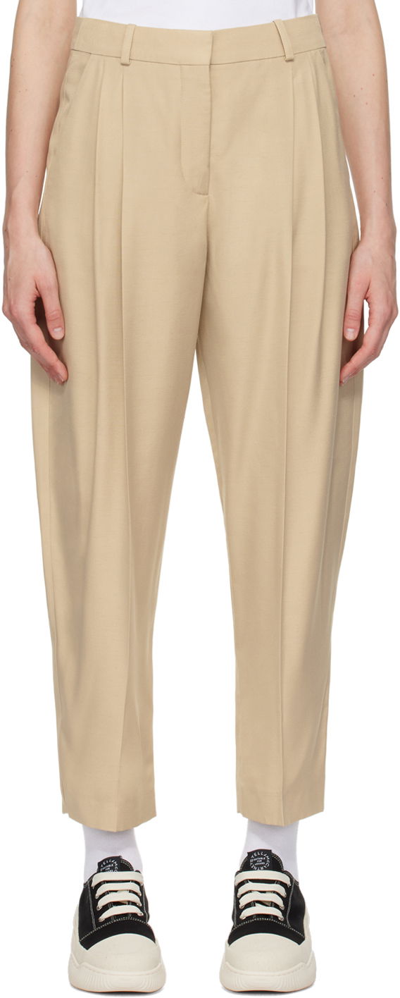 Nohavice Stella McCartney Stella McCartney Tapered Trousers Béžová | 5919643DU701, 0