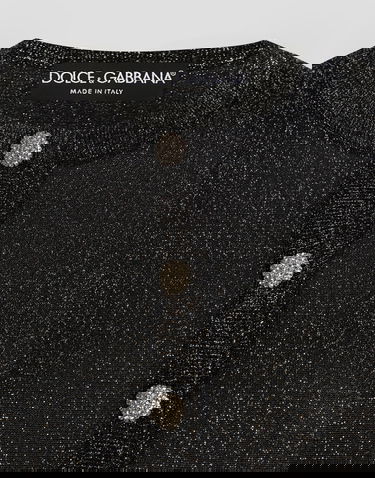 Sveter Dolce & Gabbana Dolce & Gabbana Metallic Viscose Cardigan Čierna | FXVCXTJGMCES8001, 3