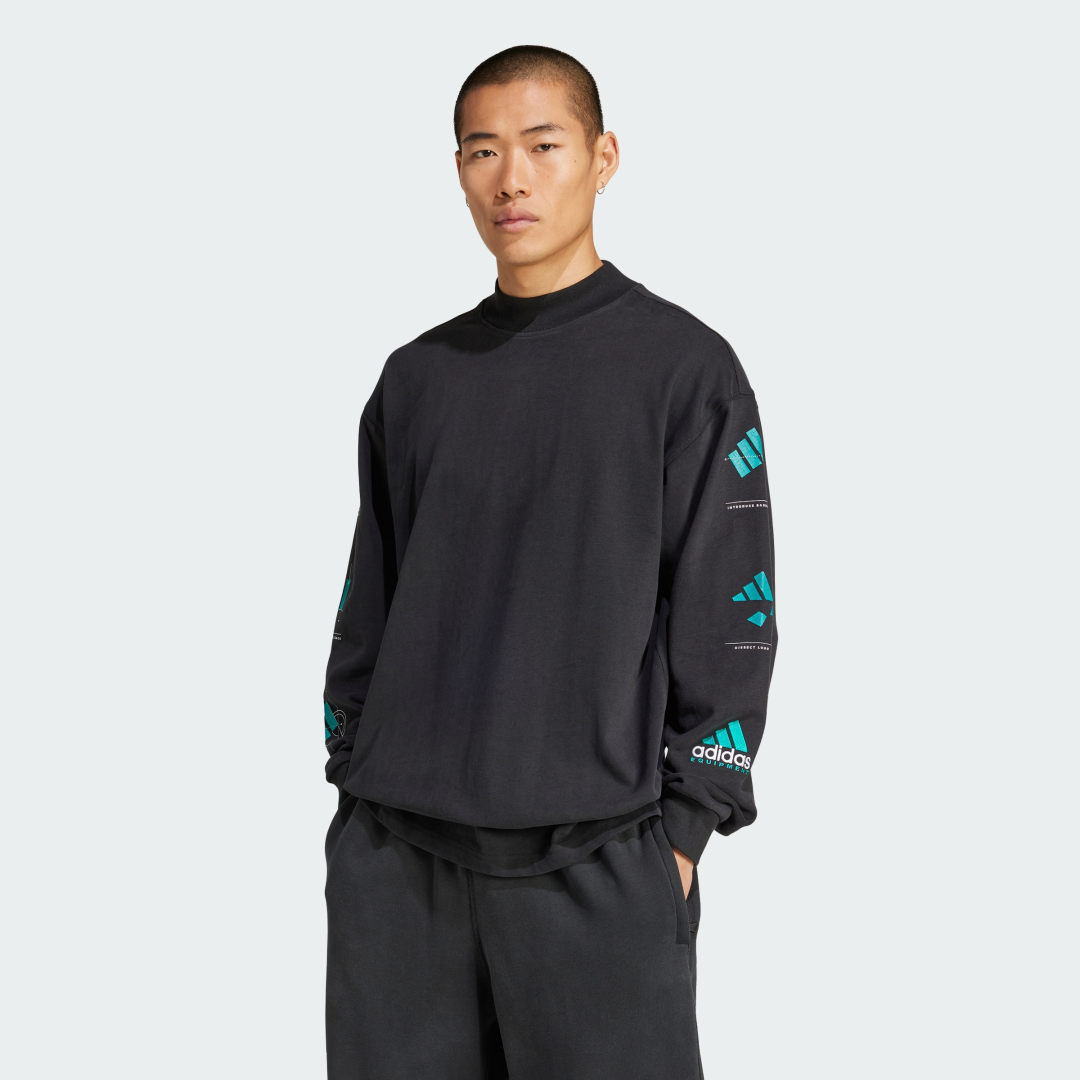 Mikina adidas Performance EQT Long Sleeve Graphic Tee Čierna | JN4849, 0
