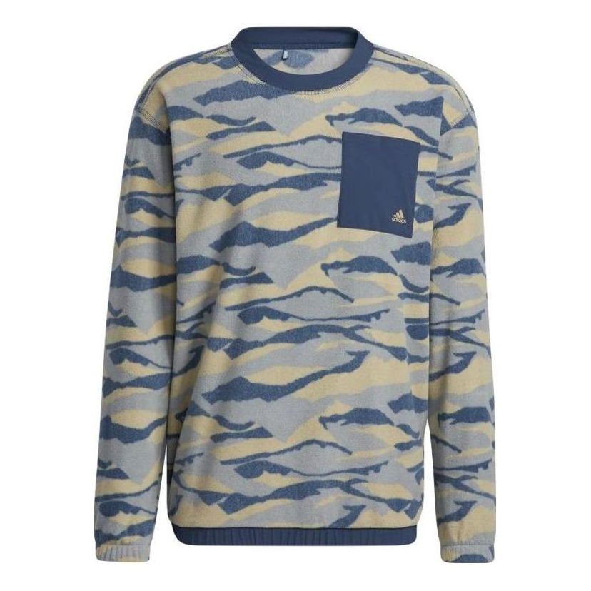 Sveter adidas Originals Men's Texture-Print Crew Sweatshirt Modrá | HF6525