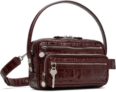 Taška cez rameno Acne Studios Acne Studios Camero Party Croc-Embossed Leather Shoulder Bag Hnedá | A10447-, 1