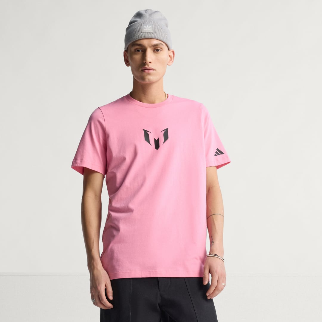 Tričko adidas Performance Messi Graphic T-Shirt Ružová | JM8954, 0