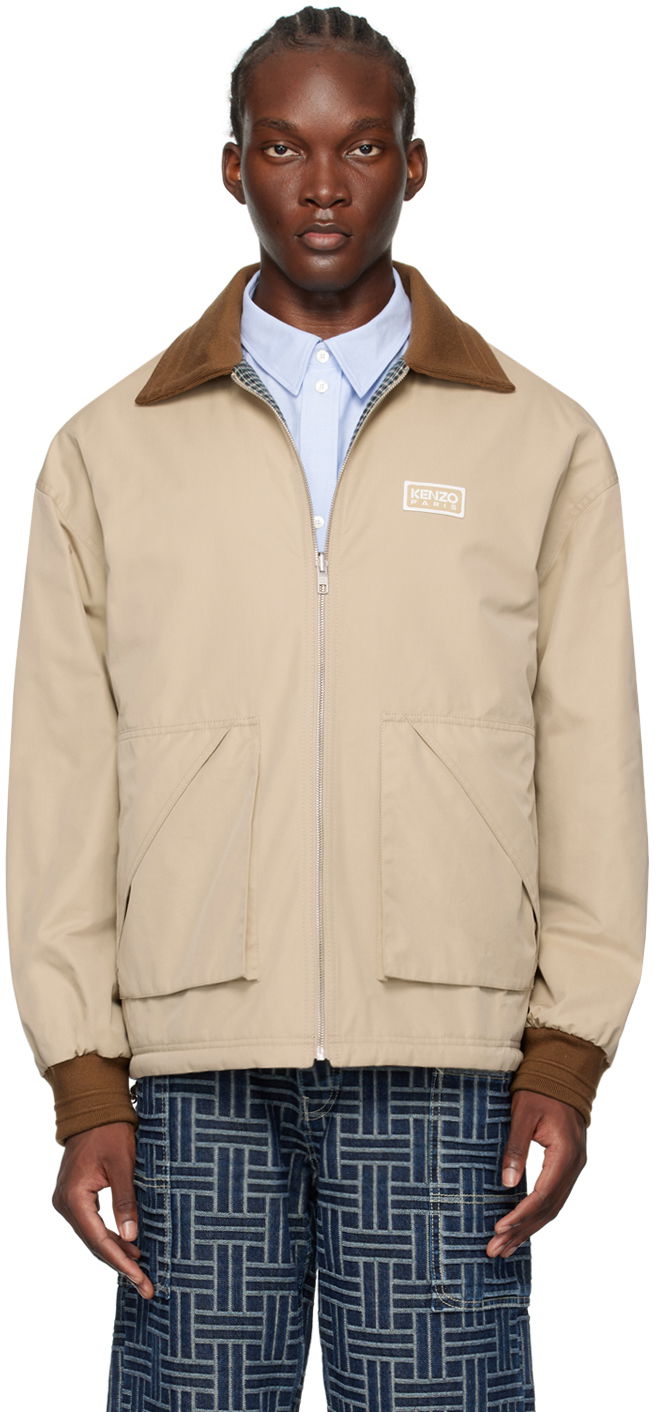 Bunda KENZO Beige Paris Coach Reversible Jacket Béžová | FE65BL0639OI, 0
