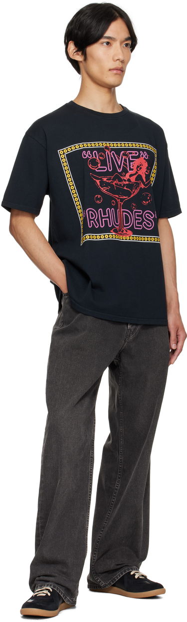 Tričko Rhude Rhude 'Live Rhudes' Graphic T-Shirt Čierna | RHPF25TT04012, 3
