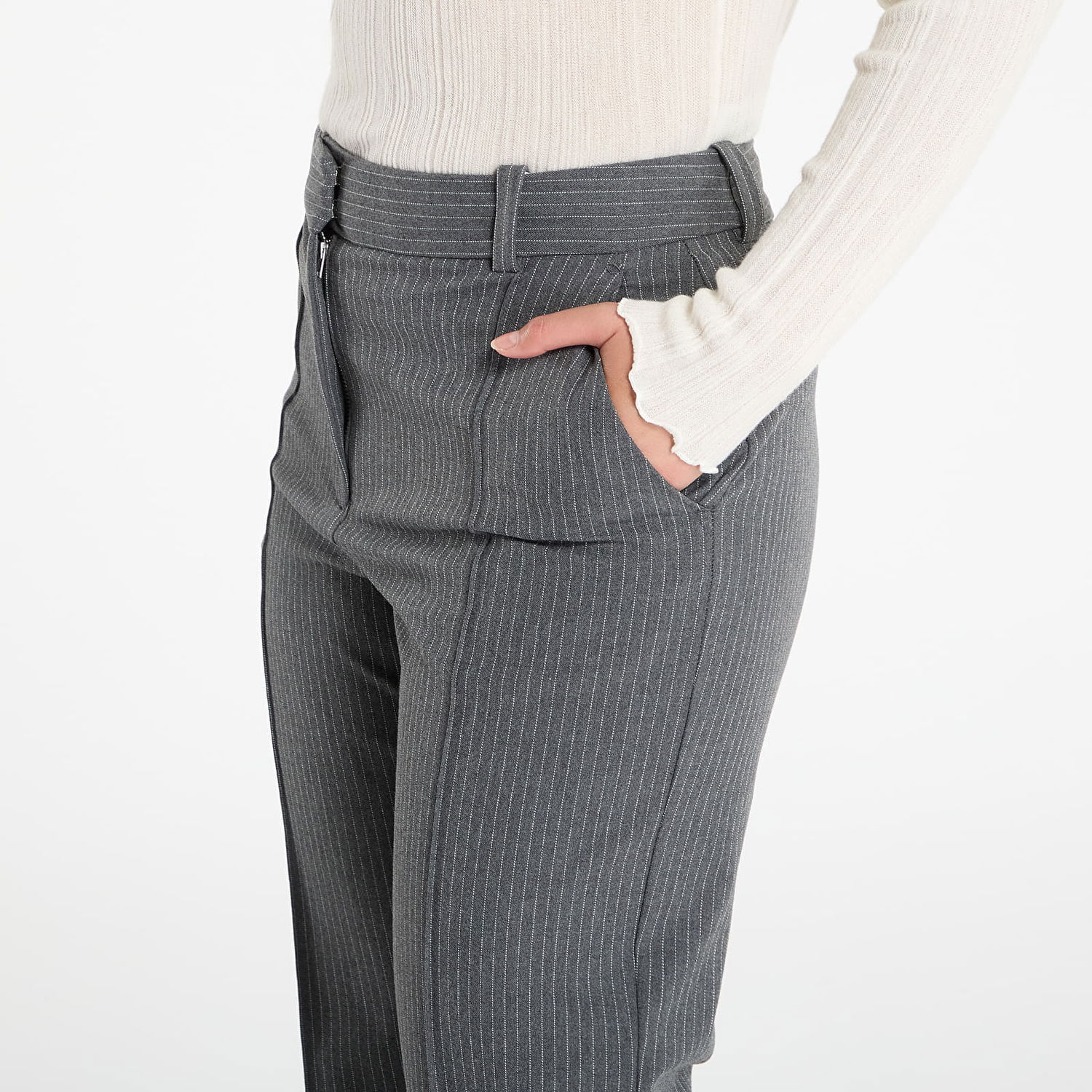 Nohavice Samsoe Samsoe Samsøe Samsøe Salot Pinstripe Trousers Šedá | F24300174_CLR002319, 1