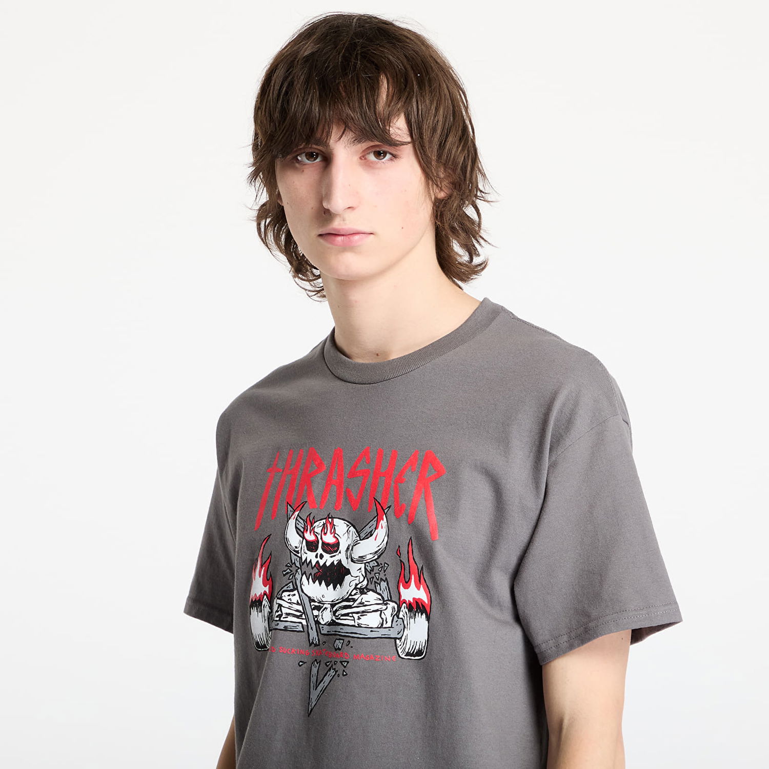 Tričko Thrasher Thrasher x Toy Machine Monster Gram T-Shirt Šedá | 145598CH, 1