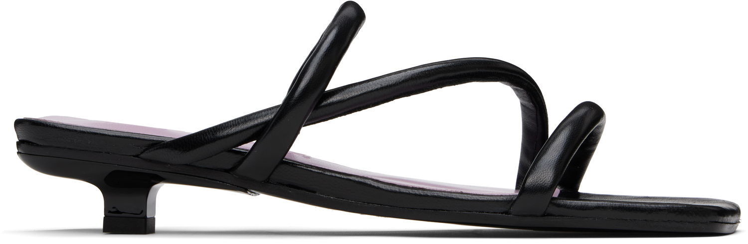 Doplnky BY FAR BY FAR Morena Nappa Leather Heeled Sandals Čierna | MWFHO015CL013BK001PL, 0