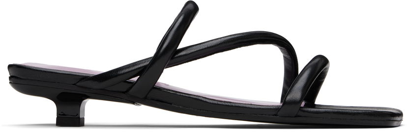 Doplnky BY FAR BY FAR Morena Nappa Leather Heeled Sandals Čierna | MWFHO015CL013BK001PL